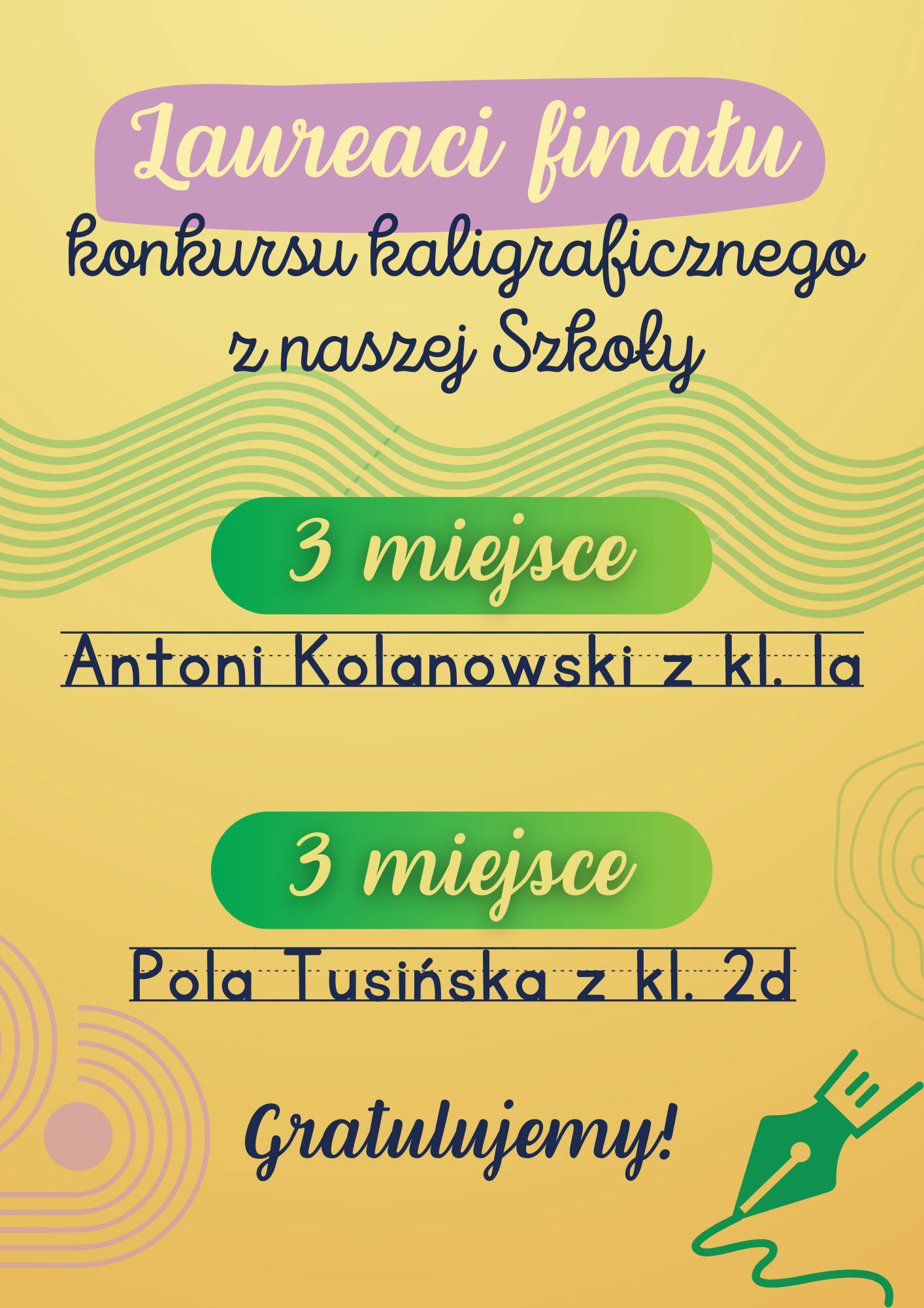 Laureaci_finału_konkursu_kaligraficznego