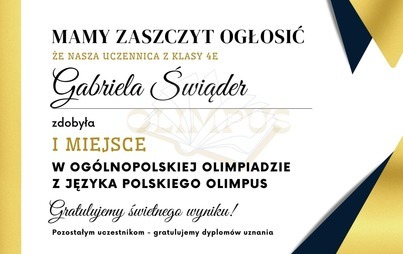 Zdjęcie do  Og&oacute;lnopolska Olimpiada z języka polskiego OLIMPUS