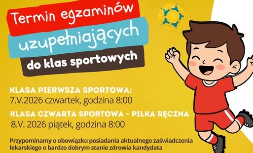  Termin egzaminów uzupełniających do klas sportowych