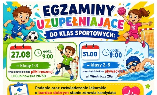 Egzaminy uzupełniające do klas sportowych